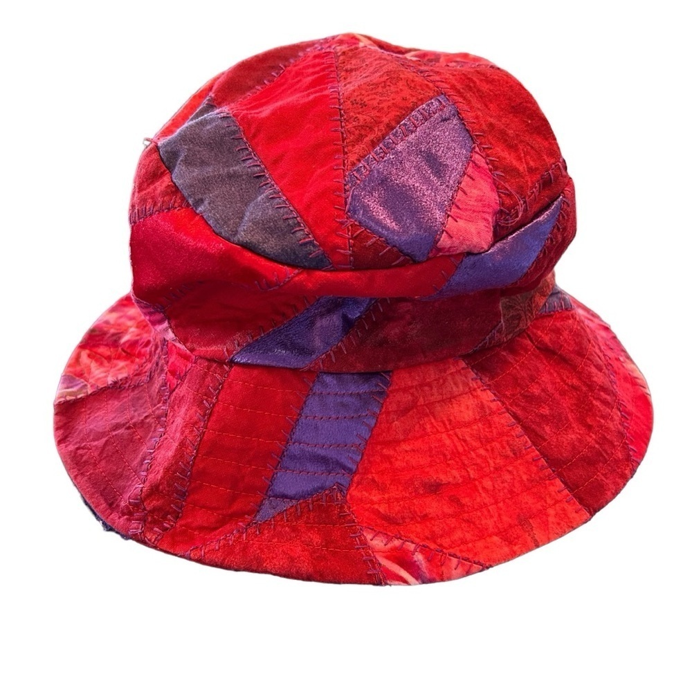 Homemade Quilted Patchwork Bohemian Festival Bucket Hat Size Small